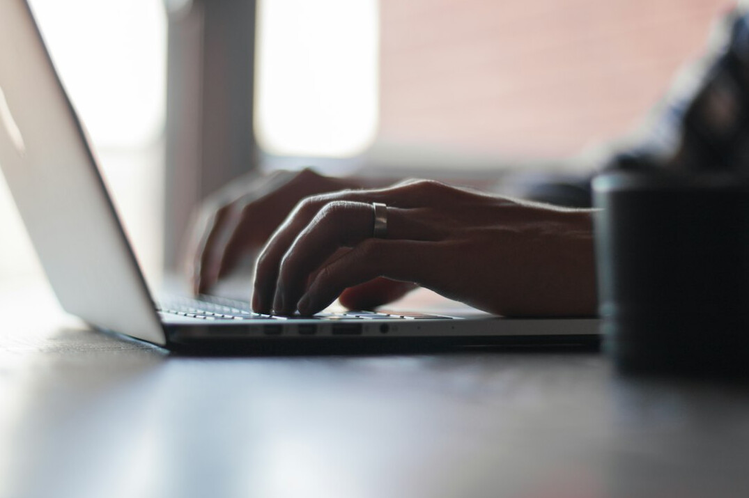 person using laptop for finance